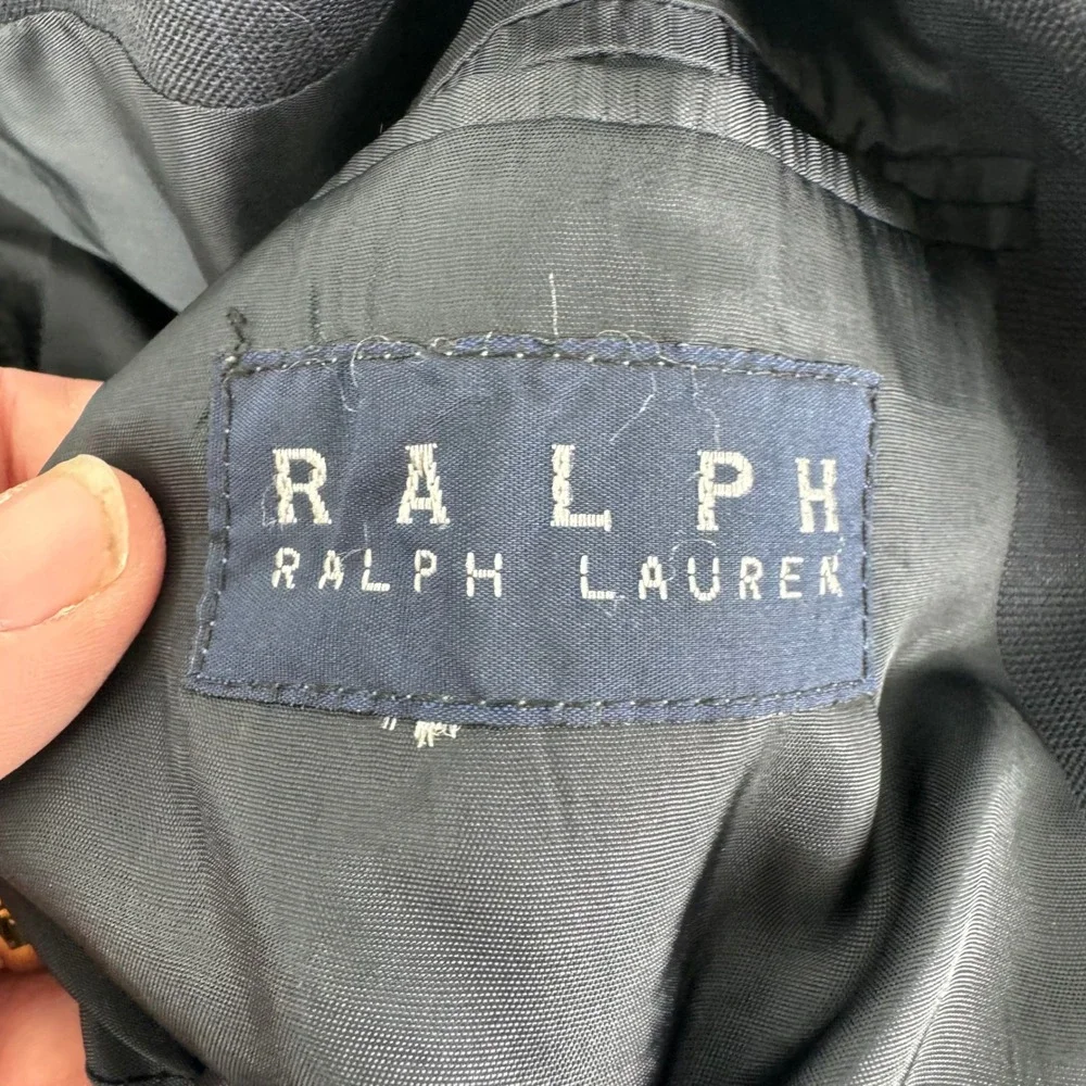Ralph‎ Lauren Mens Navy Wool Blend Blazer Sport Coat Jacket Size 48R